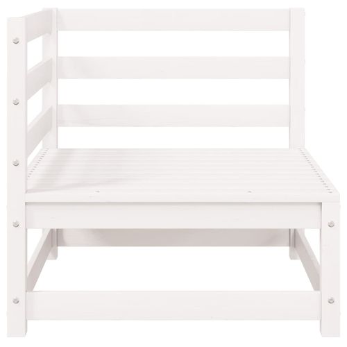 Canapé D'angle De Jardin Blanc Bois De Pin Massif