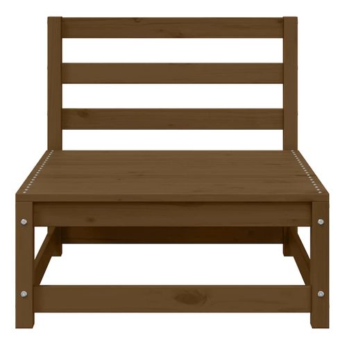 Canapé Central De Jardin Marron Miel Bois De Pin Massif