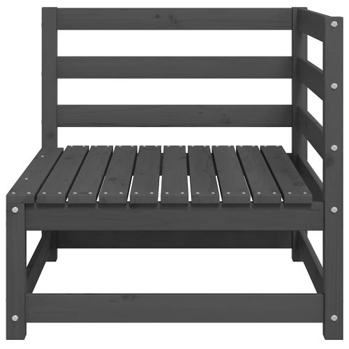 Canapés D'angle De Jardin 2 Pièces Gris Bois De Pin Massif