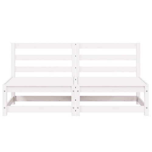 Canapés Centraux De Jardin 2 Pièces Blanc Bois De Pin Massif