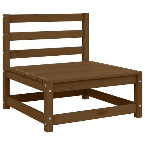 Canapés Centraux De Jardin 3 Pièces Marron Miel Bois De Pin Massif