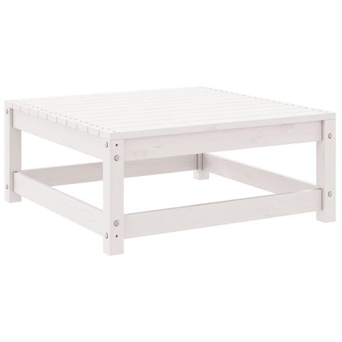 Salon De Jardin 2 Pièces Blanc Bois De Pin Massif