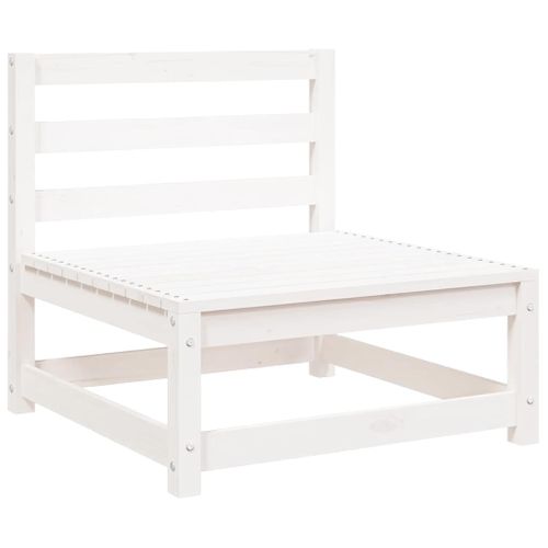 Salon De Jardin 2 Pièces Blanc Bois De Pin Massif