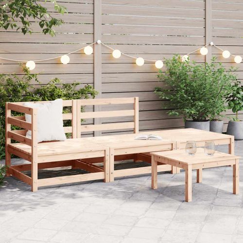 Salon De Jardin 3 Pièces Bois Massif De Pin