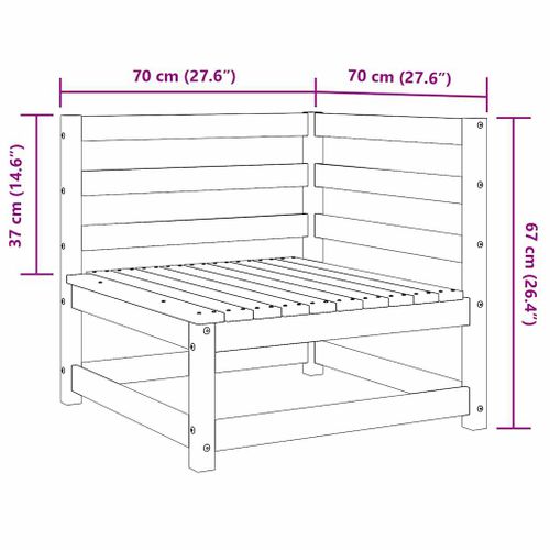 Salon De Jardin 3 Pièces Bois Massif De Pin