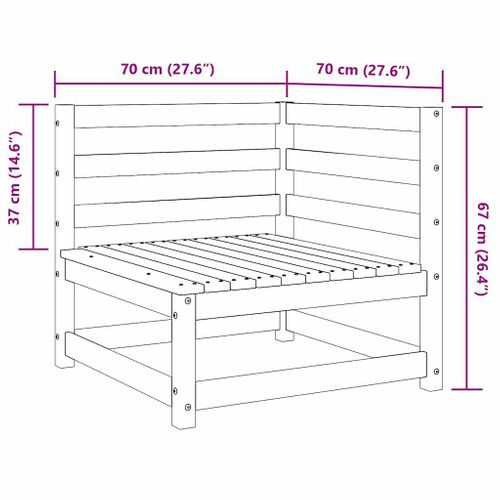 Salon De Jardin 3 Pièces Gris Bois De Pin Massif