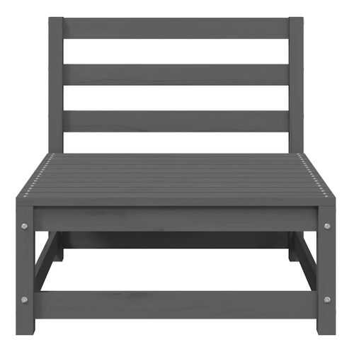 Salon De Jardin 2 Pièces Avec Coussins Gris Bois De Pin Massif