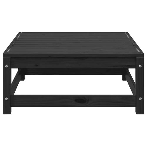 Salon De Jardin 2 Pièces Avec Coussins Noir Bois De Pin Massif