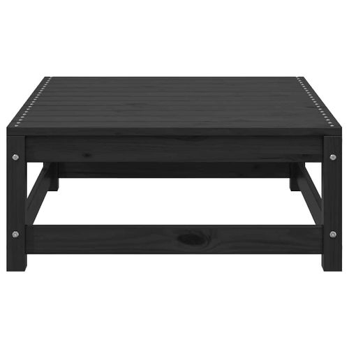 Salon De Jardin 3 Pièces Avec Coussins Noir Bois De Pin Massif