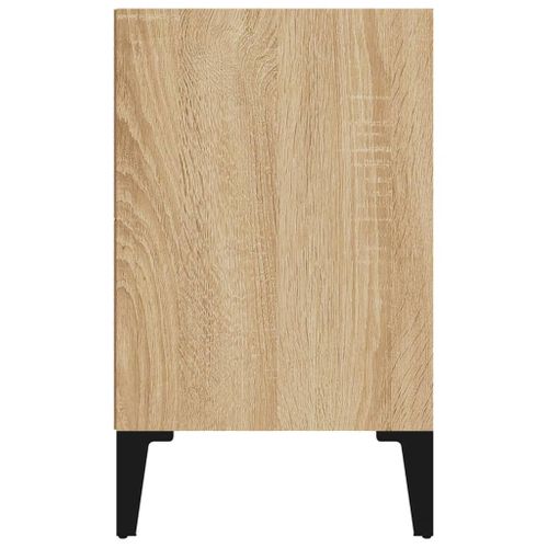 Table De Chevet Avec Pieds En Métal Chêne Sonoma 40x30x50 Cm