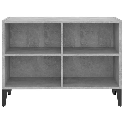 Meuble TV Avec Pieds En Métal Gris Béton 69,5x30x50 Cm
