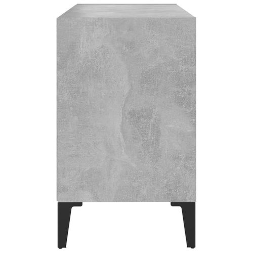 Meuble TV Avec Pieds En Métal Gris Béton 69,5x30x50 Cm
