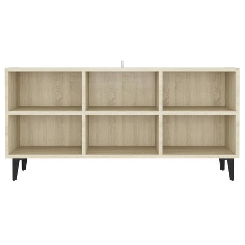 Meuble TV Avec Pieds En Métal Chêne Sonoma 103,5x30x50 Cm