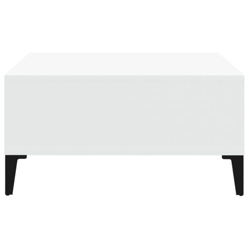 Table Basse Blanc 60x60x30 Cm Aggloméré