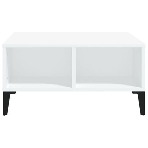 Table Basse Blanc 60x60x30 Cm Aggloméré