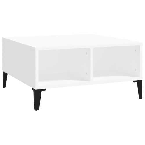Table Basse Blanc 60x60x30 Cm Aggloméré