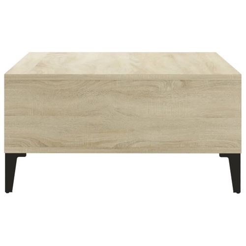 Table Basse Chêne Sonoma 60x60x30 Cm Bois Contreplaqué