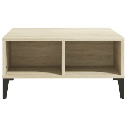 Table Basse Chêne Sonoma 60x60x30 Cm Bois Contreplaqué