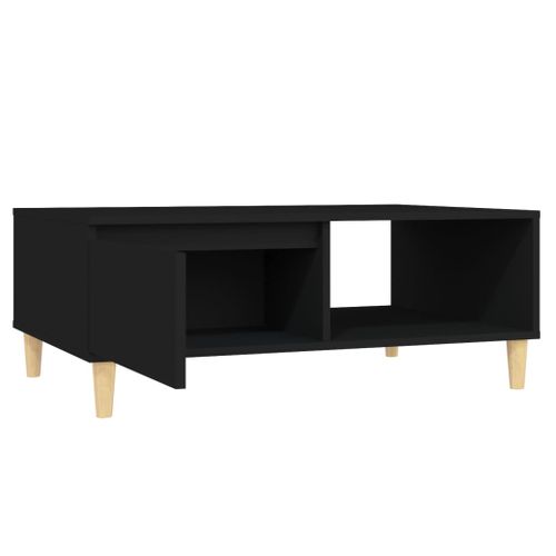 Table Basse Noir 90x60x35 Cm Bois Contreplaqué