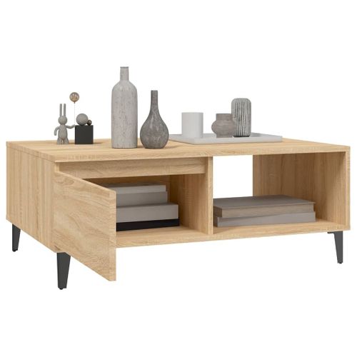 Table Basse Chêne Sonoma 90x60x35 Cm Bois Contreplaqué