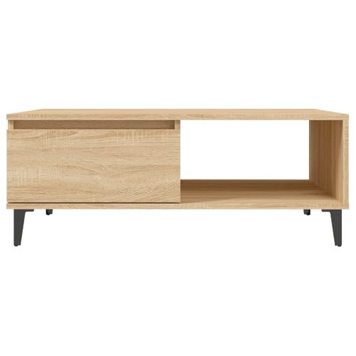 Table Basse Chêne Sonoma 90x60x35 Cm Bois Contreplaqué