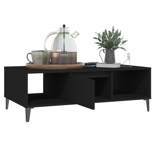 Table Basse Noir 103,5x60x35 Cm Bois Contreplaqué