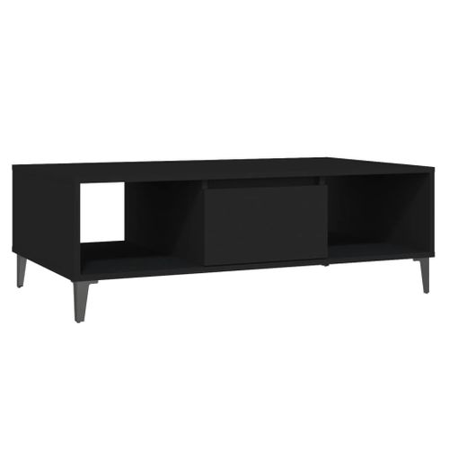Table Basse Noir 103,5x60x35 Cm Bois Contreplaqué