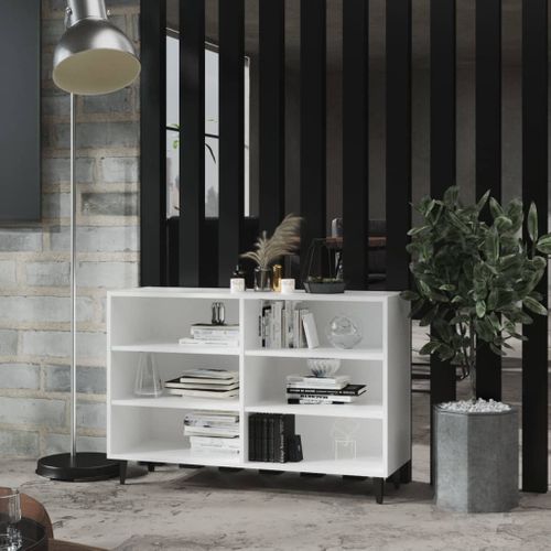 Buffet Blanc 103,5x35x70 Cm Bois Contreplaqué