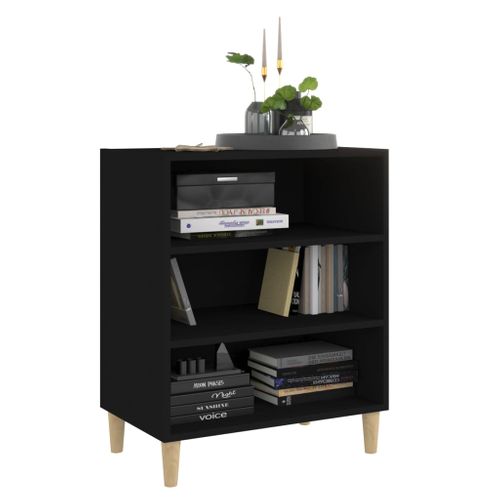 Buffet Noir 57x35x70 Cm Bois Contreplaqué