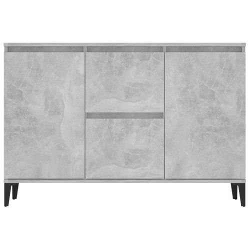 Buffet Style Industriel Gris Béton 104x35x70 Cm Bois Composé