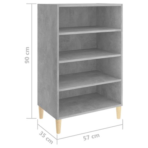 Buffet Gris Béton 57x35x90 Cm Aggloméré