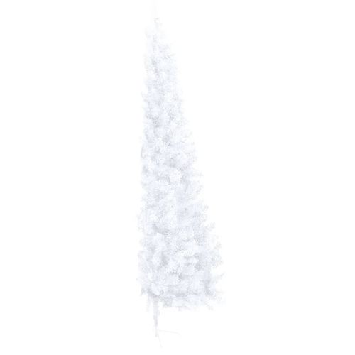 Sapin De Noël Artificiel Moitié Avec Support Blanc 240 Cm Pvc