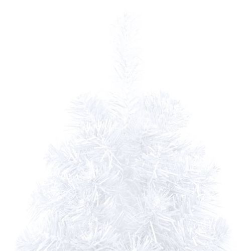 Sapin De Noël Artificiel Moitié Avec Support Blanc 240 Cm Pvc