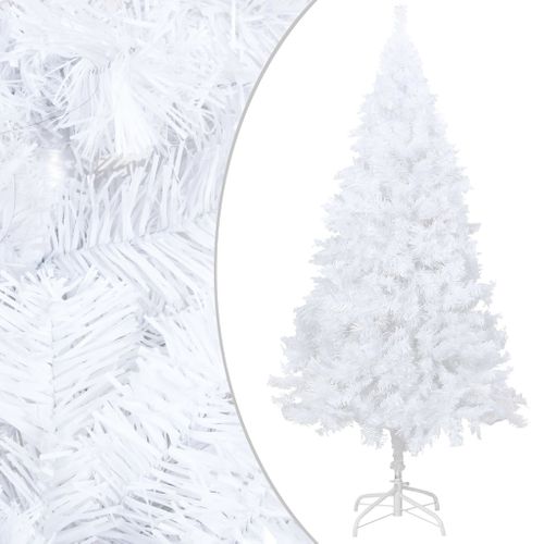Arbre De Noël Artificiel Avec Branches Épaisses Blanc 120cm Pvc