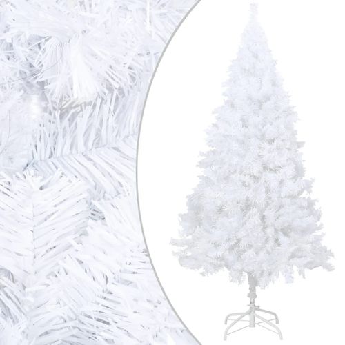 Arbre De Noël Artificiel Avec Branches Épaisses Blanc 120cm Pvc