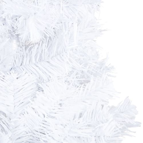 Arbre De Noël Artificiel Avec Branches Épaisses Blanc 120cm Pvc