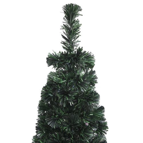 Arbre De Noël Artificiel Mince Et Support 120 Cm Fibre Optique