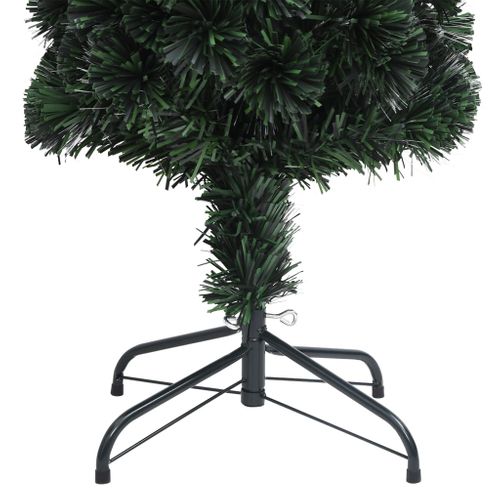 Arbre De Noël Artificiel Mince Et Support 120 Cm Fibre Optique