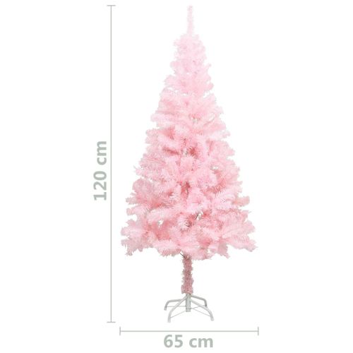 Sapin De Noël Artificiel Avec Support Rose 120 Cm Pvc