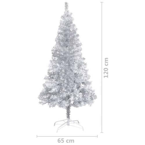 Sapin De Noël Artificiel Avec Support Argenté 120 Cm Pet