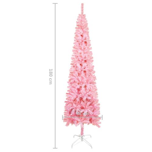 Arbre de Noël mince rose 180 cm