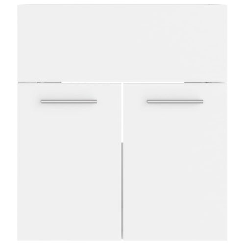 Meuble Vasque Avec Lavabo Intégré Blanc Aggloméré