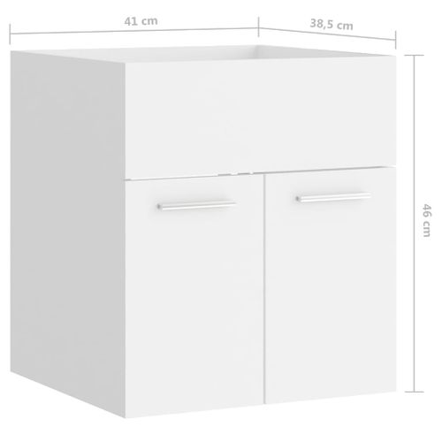 Meuble Vasque Avec Lavabo Intégré Blanc Aggloméré