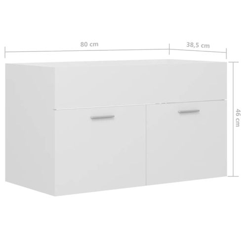 Meuble Vasque Avec Lavabo Intégré Blanc Aggloméré