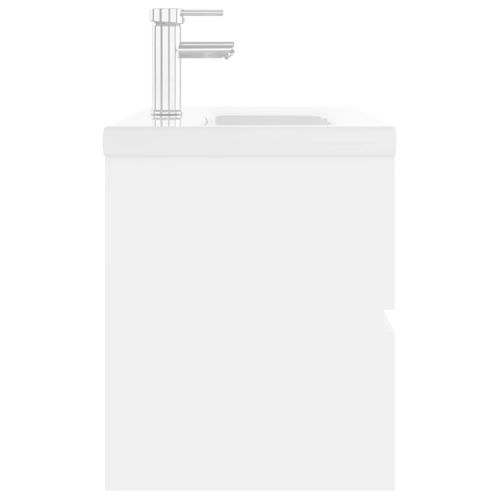 Meuble Vasque Avec Lavabo Intégré Blanc Aggloméré