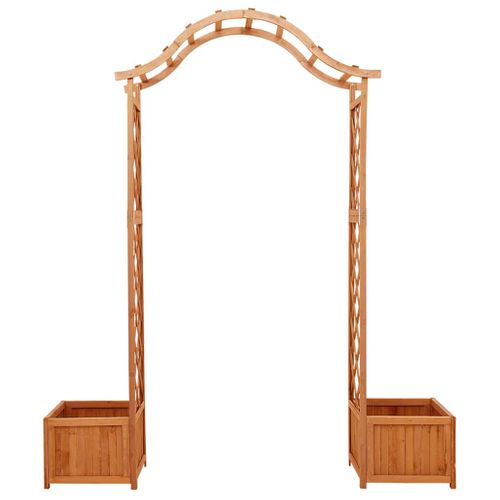 Pergola De Jardin Avec Jardinière 175x40x204 Cm Sapin Massif Finition Laquée