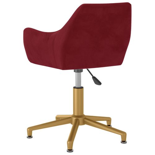 Chaise Pivotante De Salle À Manger Rouge Bordeaux Velours