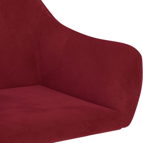 Chaise Pivotante De Salle À Manger Rouge Bordeaux Velours