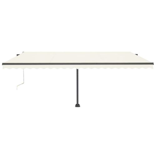 Auvent Automatique Avec Capteur De Vent Et LED 500x300 Cm Crème