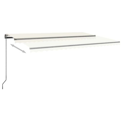 Auvent Automatique Avec Capteur De Vent Et LED 500x300 Cm Crème